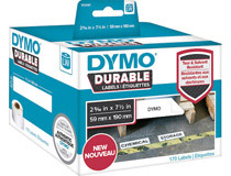 Etikett Dymo Durable 59x190mm vit 170st/rl
