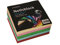 Blockkub 9x9 limmad färgade blad 500 blad