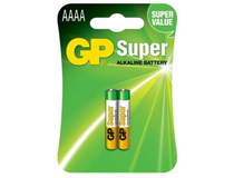 Batteri GP Super Alkaline AAAA 25A/LR61 2st/fp