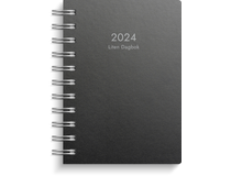 Liten Dagbok miljökartong svart 2024