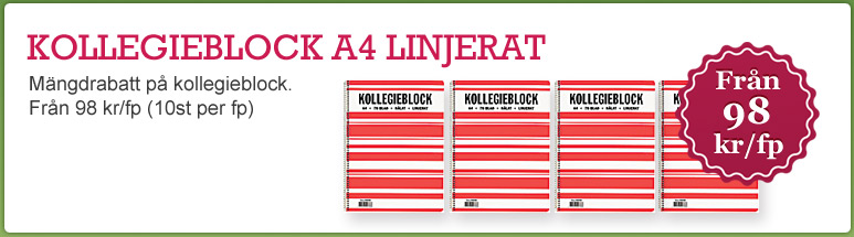 M�ngdrabatt: Kollegieblock!