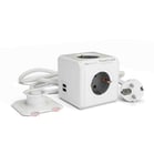 Grenuttag PowerCube med sladd 4 uttag & 2 USB
