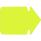 Pil 23x16,5cm fluorescerande gul 25/fp