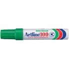 Märkpenna Artline 100 snedskuren grön 6st/fp