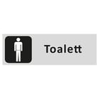 Skylt WC Herr 225x80mm aluminium