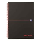 Anteckningsbok Oxford A5 dubbelspiral linjerat svart/röd