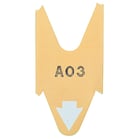 Nummerlappar D80 gula 3000st/rulle