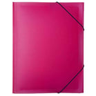 Snoddmapp PP A4 rosa/transparent