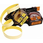Märkband Dymo M1500 Vinyl 9mm svart/vit 5st/fp