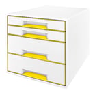 Förvaringsbox Leitz WOW vit/gul