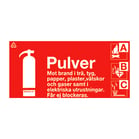 Brandskylt Typskylt Pulver 200x100mm
