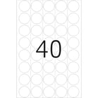 Etiketter 19mm rund transparent 640st/fp