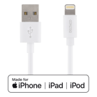 Lightning-sladd Deltaco iPhone/iPad 1m vit