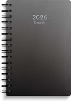 Dagbok plast svart 2026