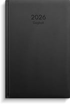 Dagbok konstläder svart 2026