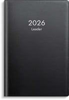 Fickkalender Leader plast svart 2026