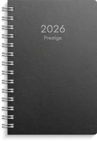 Fickkalender Prestige miljökartong svart 2026