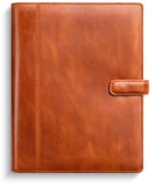Business systemkalender skinn brun 2026