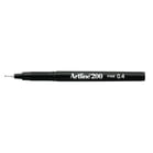 Fiberpenna Artline 200 0,4mm svart 12st/fp