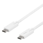 USB-C till USB-C kabel USB-IF-certifierad 5Gbit/s 2m vit
