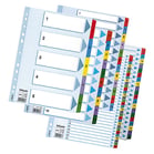 Register Mylar A4 färgflikar 1-5