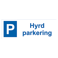Parkeringsskylt Hyrd parkering 297x105mm aluminium