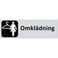 Skylt Omklädning Dam 225x80mm aluminium