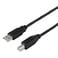 USB 2.0-kabel Deltaco Typ A hane - Typ B hane 1m svart