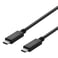 USB 2.0-kabel Deltaco USB-C - USB-C 3A 1m svart