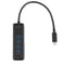 USB-C Hub Deltaco 5Gbps 4xUSB-A Slim svart