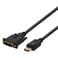 DisplayPort till DVI-kabel Deltaco 2m svart