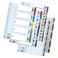 Register Mylar A4 färgflikar 1-5
