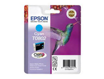 Bläckpatron Epson T0802 300 sidor cyan