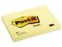 Post-it 657 gul 76x102 12st/fp