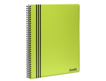 Kollegieblock Bantex PP A4 linjerat lime