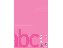 Skrivhäften Bantex A5 linjerat/blankt 14,5mm rosa 25st/fp