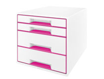 Förvaringsbox Leitz WOW vit/rosa