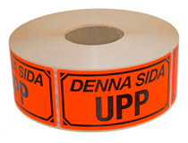 Etikett Denna sida upp 100x50mm 1000st/rulle