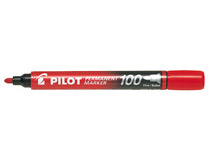 Märkpenna Pilot Permanent Marker 100 röd 12st/fp