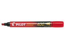 Märkpenna Pilot Permanent Marker snedskuren 400 röd 12st/fp