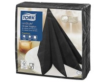 Servett Tork LinStyle 39x39 2-lag svart 50st/fp