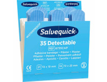 Plåsterrefill Salvequick 6735CAP Blue Detectable vanliga 6x35st/fp