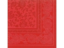 Servett Premium 40x40cm Ornaments röd 50st/fp