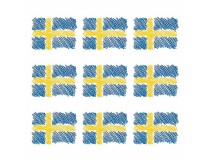 Servett 33x33 3-lag Svenska flaggan 20st/fp