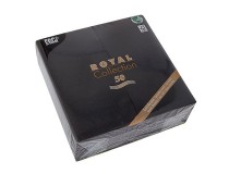 Servett Premium 40x40cm 1/8-vikt svart 50st/fp