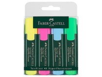 Överstrykningspenna Faber-Castell 4-pack