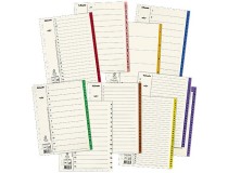 Pärmregister papper A4 1-31 gul