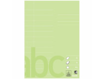 Skrivhäfte Bantex A5 linjerat/blankt 14,5mm limegrön 25st/fp