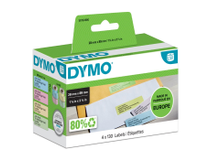 Etikett Dymo LW papper 89x28 färgade 4x130st/fp