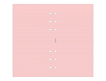 Filofax Personal anteckningsblad linjerade rosa 30st/fp